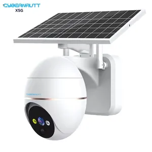 Cybernautt X5G 5MP Solar-Powered 4G Outdoor CCTV Camera- 355 deg PTZ, Night Vision, 2-Way Talk, Motion Detection, up to 128GB SD, H.264, Wide Angle (No Wi-Fi Needed)