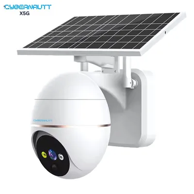 Cybernautt X5G 5MP Solar-Powered 4G Outdoor CCTV Camera- 355 deg PTZ, Night Vision, 2-Way Talk, Motion Detection, up to 128GB SD, H.264, Wide Angle (No Wi-Fi Needed)