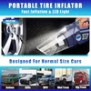 Cybernautt Y200D 130W 12VDC Portable Car Vacuum Cleaner Cum Tyre Inflator with LED Light for Car & Bike