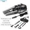 Cybernautt Y200D 130W 12VDC Portable Car Vacuum Cleaner Cum Tyre Inflator with LED Light for Car & Bike