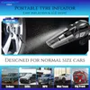 Cybernautt Y200D 130W 12VDC Portable Car Vacuum Cleaner Cum Tyre Inflator with LED Light for Car & Bike