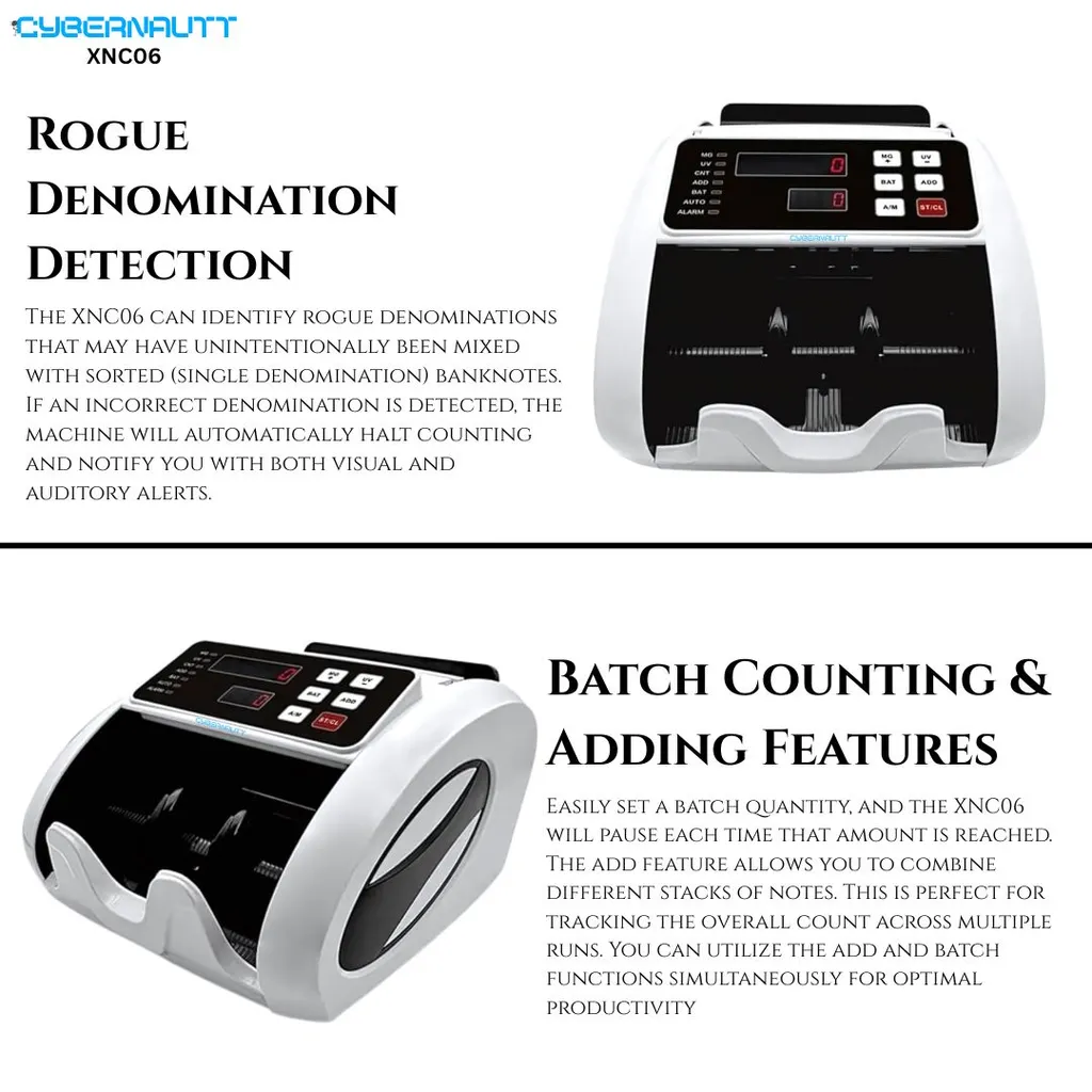 Cybernautt 1000 notes/min Heavy Duty Note Counting Machine, XNC06