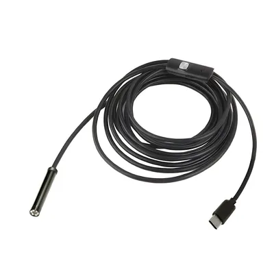 Cybernautt CN40 3-in-1 Endoscope Camera- IP67 Waterproof, 6 LED Lights, 2m Cable Type C & USB Compatible for Android, PC, Laptop Borescope for Car, Bike, Pipe Inspection