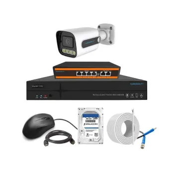 Cybernautt 3MP Full HD Indoor & Outdoor Network IP Combo Kit with 10Ch NVR, 1Bullet HD Camera, 4Ch POE, 100m Copper LAN Cable, Connector & 1TB HDD