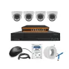 Cybernautt 3MP Full HD Indoor & Outdoor Network IP Combo Kit with 10Ch NVR, 4Dome HD Camera, 4Ch POE, 100m Copper LAN Cable, Connector & 2TB HDD