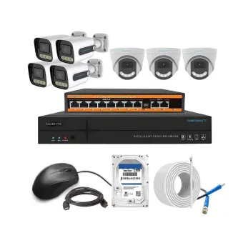 Cybernautt 3MP Full HD Indoor & Outdoor Network IP Combo Kit with 10Ch NVR, 3D 4B HD Camera, 8Ch POE, 100m Copper LAN Cable, Connectors & 1TB HDD