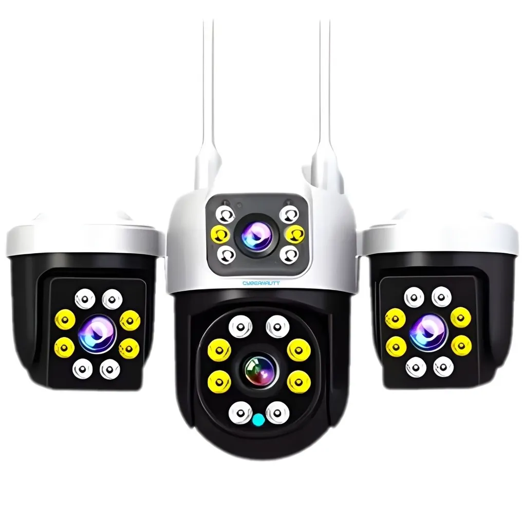 Cybernautt K9A 4G SIM 3 Camera Outdoor CCTV | 9MP, 355° Pan, Human Detection | Night Vision, 2-Way Audio, 128GB Support for Home Security