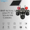 Cybernautt X18A 6MP+6MP+6MP Mobile controlled rotation of Triple lens 4G Solar SIM Camera  with Motion/Human Detect, Night Vision, Push Alarm, Two Way Audio with hooter and Alarm light