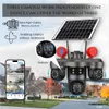 Cybernautt X18A 6MP+6MP+6MP Mobile controlled rotation of Triple lens 4G Solar SIM Camera  with Motion/Human Detect, Night Vision, Push Alarm, Two Way Audio with hooter and Alarm light