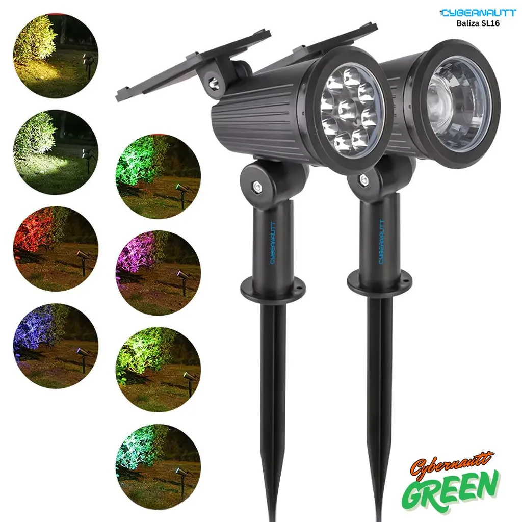 Cybernautt Baliza SL16 Solar Garden Lights, 60 LM Warm White (3500K) Outdoor Lighting, 30,000-Hour Lifespan, Weather Resistant (-10°C~40°C), LED Path Lights for Yard, Pathway, and Landscape