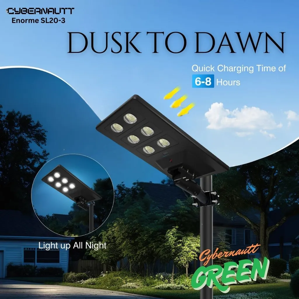 Cybernautt SL20-3 Highly waterproof rain, snow and lightning protection High Quality Polycrystalline Solar panel Motion Sensing Light