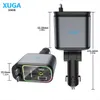 XUGA XA06 120W 4 in 1 Retractable Car Charger,Super Fast Charger, 180 Degree Rotation, Starry Sky Light,2 Retractable Cables & 1 USB Port, 1 Type C Car Adapter for Android Phones & iPhone & iPad