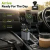 XUGA XA06 120W 4 in 1 Retractable Car Charger,Super Fast Charger, 180 Degree Rotation, Starry Sky Light,2 Retractable Cables & 1 USB Port, 1 Type C Car Adapter for Android Phones & iPhone & iPad