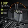 XUGA XA06 120W 4 in 1 Retractable Car Charger,Super Fast Charger, 180 Degree Rotation, Starry Sky Light,2 Retractable Cables & 1 USB Port, 1 Type C Car Adapter for Android Phones & iPhone & iPad