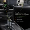 XUGA XA06 120W 4 in 1 Retractable Car Charger,Super Fast Charger, 180 Degree Rotation, Starry Sky Light,2 Retractable Cables & 1 USB Port, 1 Type C Car Adapter for Android Phones & iPhone & iPad