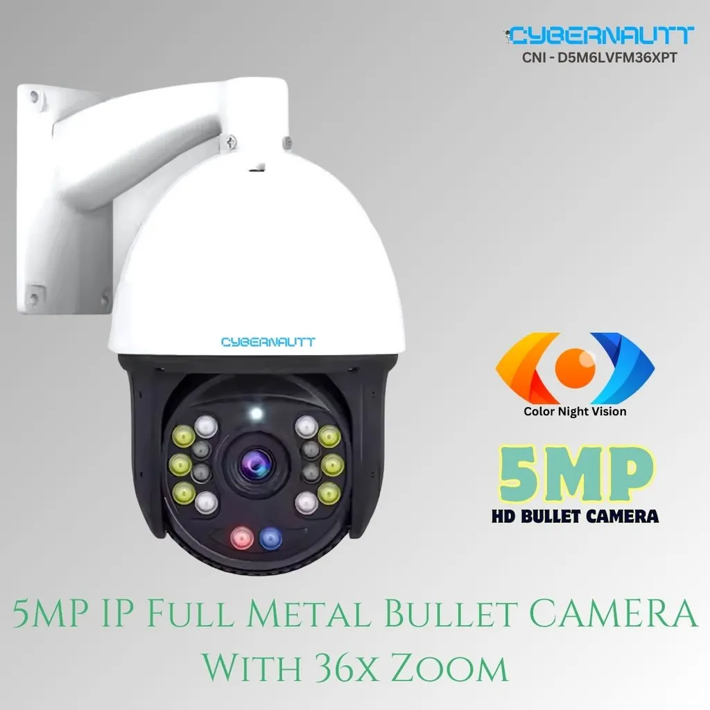 Cybernautt CNI - D5M6LVFM36XPT Full metal Body 5MP IP  Bullet CAMERA , 36x Zoom , Color Night vision , NVR Enabled