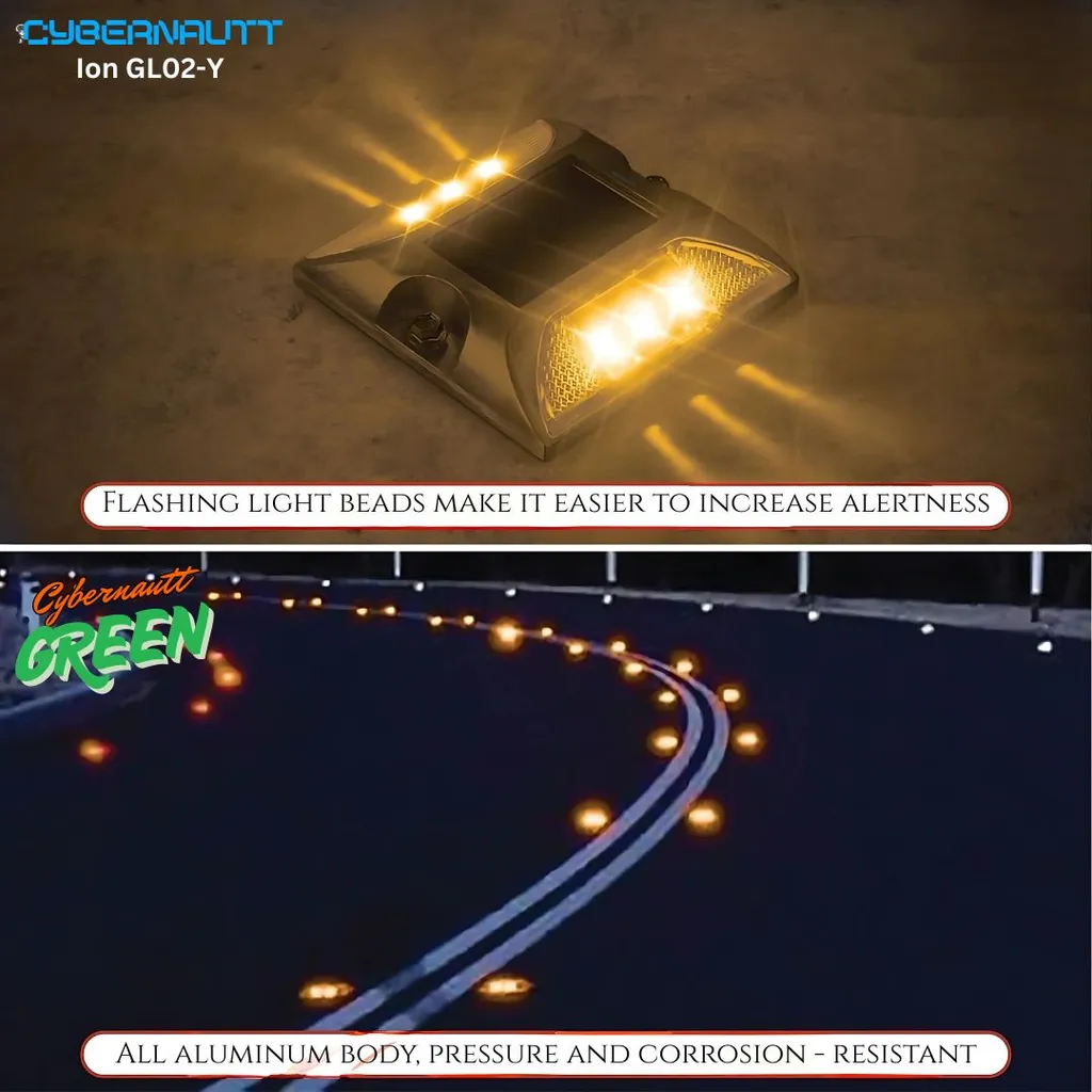 Cybernautt 600mAh 1.2V Yellow Waterproof Solar LED Light, Ion GL02-Y