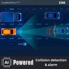 Cybernautt X200 AI Dashcam 4G Live monitoring, AI DMS, ADAS , Dual camera, Fleet security, accident witness, sleep monitoring, 1080P