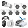 Cybernautt 2.4MP Full Colour HD Indoor & Outdoor CCTV Combo Kit with 8Ch DVR, 1 Bullet Camera, 6 Dome Camera, 8Ch SMPS, 50m Copper Cable & Connectors