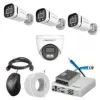 Cybernautt 2.4MP Full Colour HD Indoor & Outdoor CCTV Combo Kit with 4Ch DVR, 3 Bullet Camera, 1 Dome Camera, 4Ch SMPS, 50m Copper Cable & Connectors