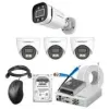 Cybernautt 2.4MP Full Colour HD Indoor & Outdoor CCTV Combo Kit with 4Ch DVR, 1 Bullet Camera, 3 Dome Camera, 4Ch SMPS, 50m Cable, 500GB HDD & Connector