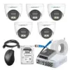Cybernautt 2.4MP Full Colour HD Indoor & Outdoor CCTV Combo Kit with 8Ch DVR, 5 Dome Camera, 8Ch SMPS, 50m Copper Cable, 500GB HDD & Connectors
