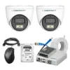 Cybernautt 2.4MP Full Colour HD Indoor & Outdoor CCTV Combo Kit with 4Ch DVR, 2 Dome Camera, 4Ch SMPS, 50m Copper Cable, 2TB HDD & Connectors