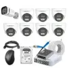 Cybernautt 2.4MP Full Colour HD Indoor & Outdoor CCTV Combo Kit with 8Ch DVR, 1 Bullet Camera, 7 Dome Camera, 8Ch SMPS, 50m Cable, 2TB HDD & Connector