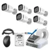 Cybernautt 2.4MP Full Colour HD Indoor & Outdoor CCTV Combo Kit with 8Ch DVR, 5 Bullet Camera, 8Ch SMPS, 50m Copper Cable, 500GB HDD & Connectors