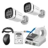 Cybernautt 2.4MP Full Colour HD Indoor & Outdoor CCTV Combo Kit with 4Ch DVR, 2 Bullet Camera, 4Ch SMPS, 50m Copper Cable, 2TB HDD & Connectors