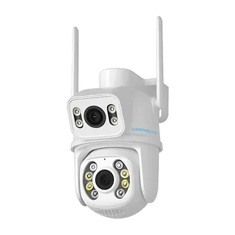 Cybernautt Z8X 8MP Dual-Lens Outdoor Wi-Fi PTZ Camera- 355 deg View, Colour/Night Vision, Waterproof, H.265+, up to 128GB Storage, Motion Detection, Audio Recording