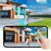 Cybernautt Z8X 8MP Dual-Lens Outdoor Wi-Fi PTZ Camera- 355 deg View, Colour/Night Vision, Waterproof, H.265+, up to 128GB Storage, Motion Detection, Audio Recording