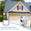 Cybernautt Z8X 8MP Dual-Lens Outdoor Wi-Fi PTZ Camera- 355 deg View, Colour/Night Vision, Waterproof, H.265+, up to 128GB Storage, Motion Detection, Audio Recording
