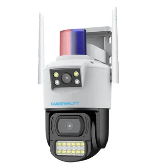 Cybernautt Z8A 8MP Dual-Lens Wi-Fi CCTV Camera- 355 deg Pan-Tilt, 2K+2K Linkage, Colour Night Vision, AI Human Detection, 2-Way Audio, IP66, H.265, up to 128GB