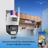 Cybernautt Z8A 8MP Dual-Lens Wi-Fi CCTV Camera- 355 deg Pan-Tilt, 2K+2K Linkage, Colour Night Vision, AI Human Detection, 2-Way Audio, IP66, H.265, up to 128GB