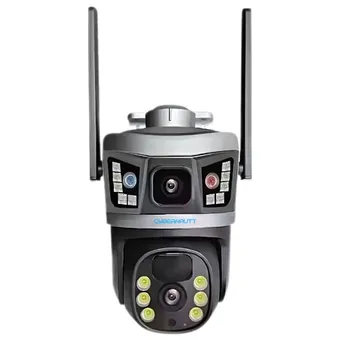 Cybernautt K15R-B 6MP 3K Dual-Lens 4G CCTV Camera- 8000mAh Battery, IP66 Waterproof, 2-Way Audio, Colour Night Vision, Alarm Lights, AI Motion Detect, up to 128GB