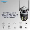 Cybernautt K15R-B 6MP 3K Dual-Lens 4G CCTV Camera- 8000mAh Battery, IP66 Waterproof, 2-Way Audio, Colour Night Vision, Alarm Lights, AI Motion Detect, up to 128GB
