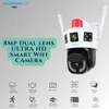 Cybernautt O8X 8MP Dual Lens HD PT Smart WiFi Camera with Colour Night Vision, Human Detect, Motion Detect, Two Way Audio & Support SD Upto 256GB