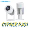 Cybernautt PJ01 4800lm Android 11 Portable Projector with 4K Ultra HD Clarity, Rotatable Stand, Screen Mirroring, Wireless Streaming, Bluetooth + WiFi