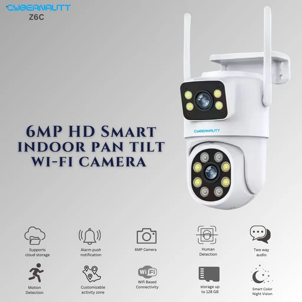 Cybernautt Z6C 6MP HD Smart Indoor Pan Tilt Wi-Fi Camera