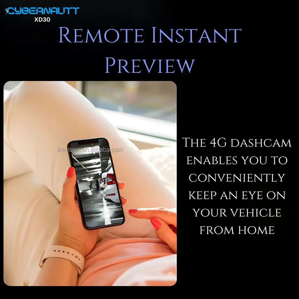 Cybernautt XD30 3MP HD 4G Car Dash Camera with Live GPS Tracking, 4G LTE Connectivity & Built-in Microphone, Supports G Sensor & Supports SD Card Upto 256 GB