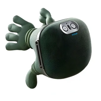 XUGA HM015 Heated Wireless Portable Shiatsu Neck and Back Massager Machine, Electric Deep Tissue 4D Kneading Massage, Simulated Human Hand Design for Pain Relief and Muscle Relax