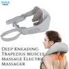 XUGA HM021 Neck Massager for Pain Relief - 5D Kneading Shoulder Massager, 2 Modes, Rechargeable, Hands-Free for Home, Office & Car