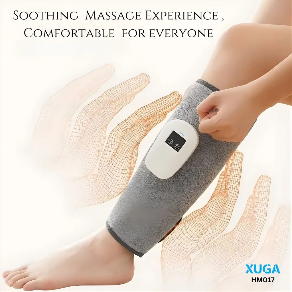 XUGA HM017 Leg Massager for Circulation and Pain Relief - 6 Levels, 3 Modes, Portable, Rechargeable for Calves and Feet