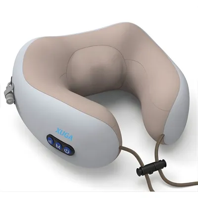 XUGA HM022 Neck Massage Pillow -  Kneading Massager with Heat & Timer - Portable Cordless for Neck Shoulder Back