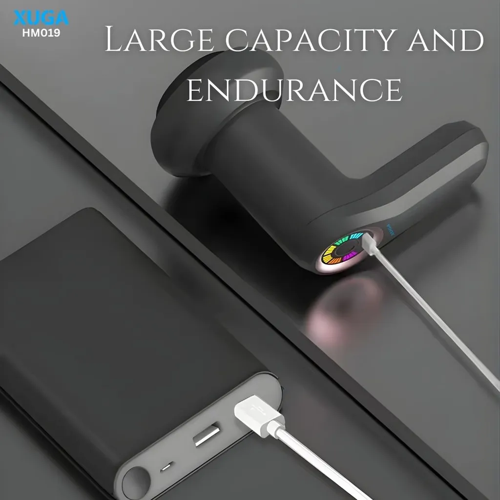 Xuga HM019 Body Massager - 6 in 1 Electric Muscle Massage Gun, Cordless with 1200mAh Battery, Portable Pain Relief for Back, Neck, Shoulders, Legs, Feet