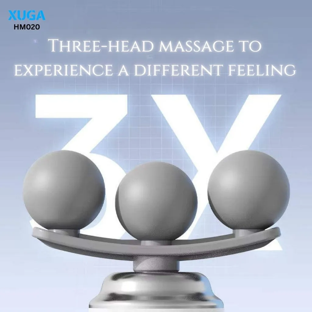 XUGA HM020 Handheld Percussion Massager - 6 Modes Muscle Recovery Tool, Multi-Position Adjustable, 2000mAh Lithium Battery, Cordless Electric Massager for Back, Shoulders, Legs