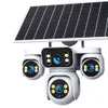 Cybernautt X11A 4G Solar Security Camera – Triple Lens 18MP, 355° Pan, Off-Grid Surveillance  | Night Vision | Motion Detection| Siren Alarm | 2 Way Audio | Use Air-tel 4G Sim