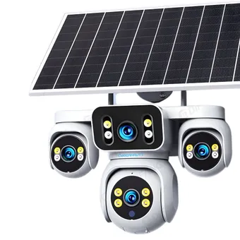 Cybernautt X11A 4G Solar Security Camera – Triple Lens 18MP, 355° Pan, Off-Grid Surveillance  | Night Vision | Motion Detection| Siren Alarm | 2 Way Audio | Use Air-tel 4G Sim