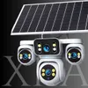 Cybernautt X11A 4G Solar Security Camera – Triple Lens 18MP, 355° Pan, Off-Grid Surveillance  | Night Vision | Motion Detection| Siren Alarm | 2 Way Audio | Use Air-tel 4G Sim